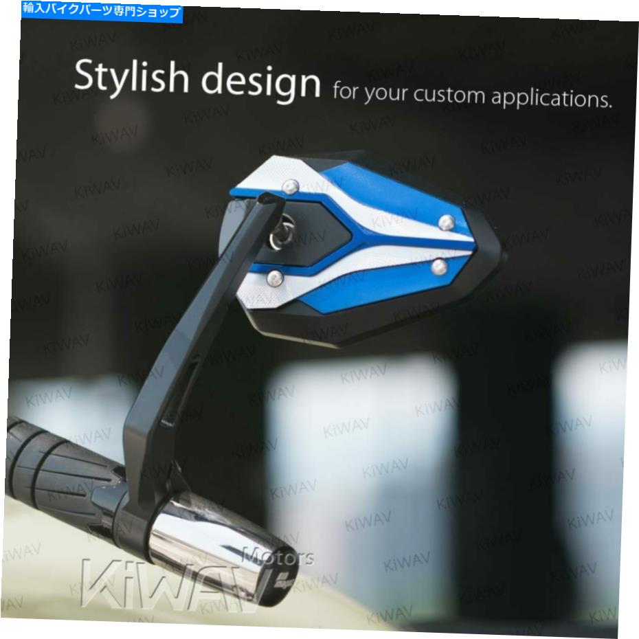 Mirror バーエンドミラーVIPERIIブラックブルーブルーブルーエンド6mmフィットヤマハVmax 1700 Bar end mirror ViperII black blue extra heavy bar end 6mm fits Yamaha VMAX 1700【並行輸入品】