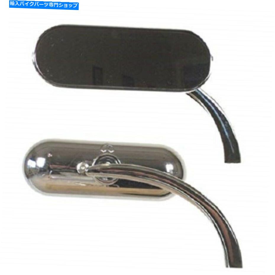 Mirror ハーレーダビッドソンのためのArlen Ness Chromeマイクロミニオーバルミラー13-406 / 13-407 Arlen Ness Chrome Micro Mini Oval Mirrors for Harley-Davidson 13-406/13-407【並行輸入品】