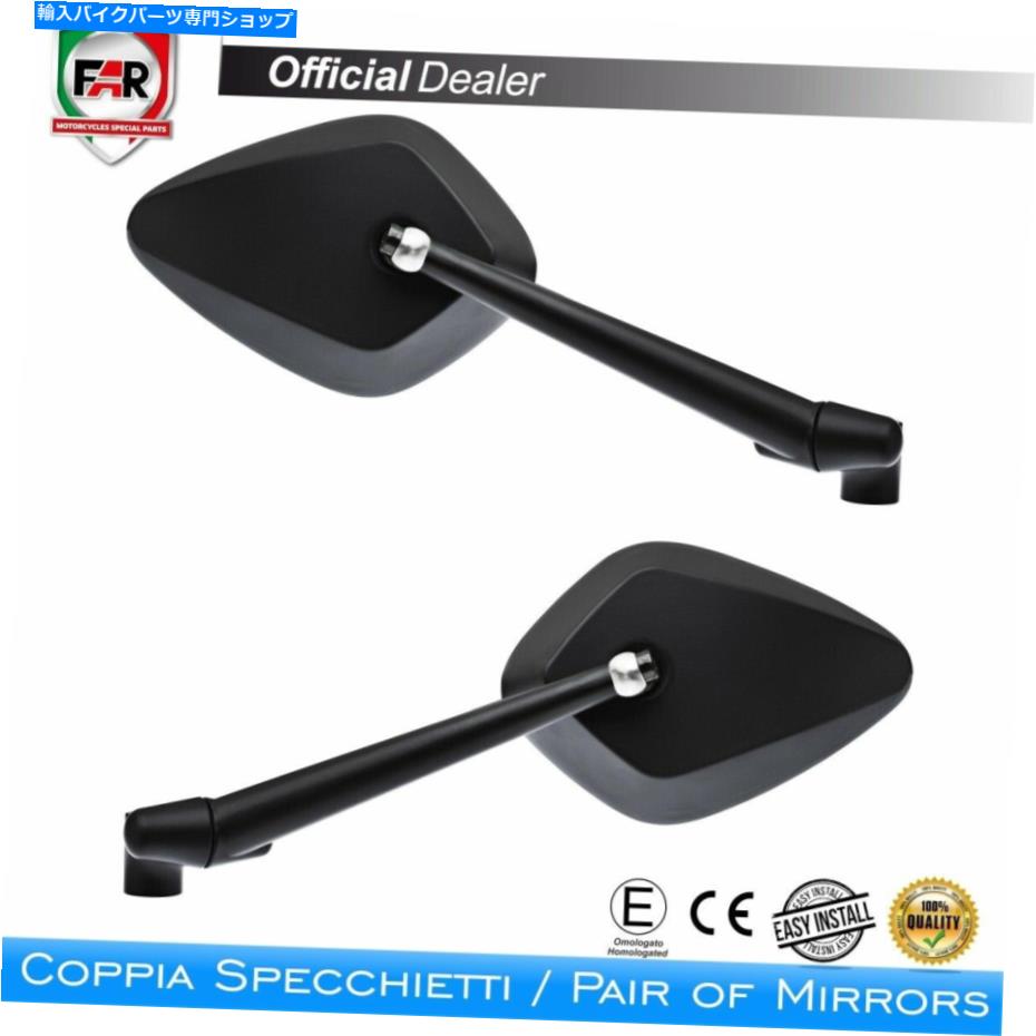 Mirror リアビューミラーのペアオートバイFarcycle Charcy 7017&7017承認されたブラックハンドルバー Pair of Rear View Mirrors Motorcycle FAR 7017 & 7017 Approved Black Handlebar【並行輸入品】|Us Custom Parts Shop USDM