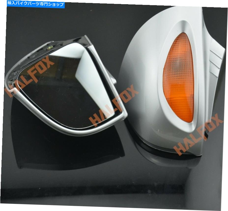 Mirror 左右後部ビューミラーBMW R1100RT R1150RTの信号を回す Silver Left/Right Rear View Mirrors Turn Signals for BMW R1100RT R1150RT【並行輸入品】