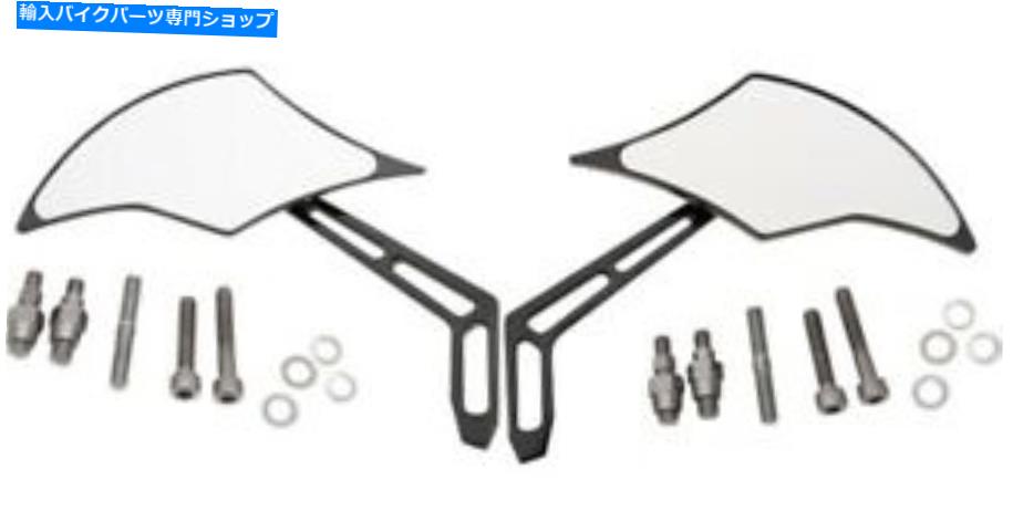 Mirror プロ1ブラックウィークエンドウォリアービレットアルミナミ左右炎ミラーハーレー Pro One Black Weekend Warrior Billet Aluminum Left & Right Flame Mirrors Harley【並行輸入品】