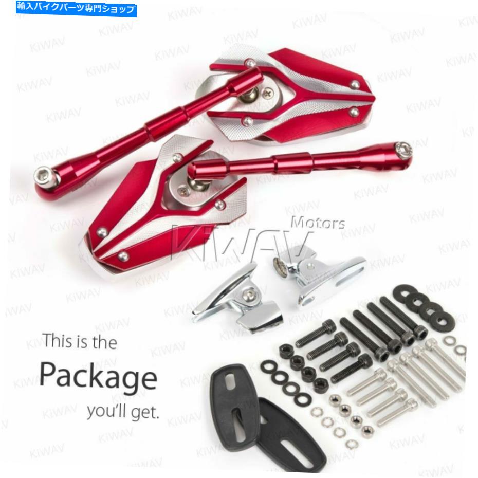Mirror フェアリングミラー凸レッドバイパークロムベースはDUCATI 1199 PANIGALE 14 'にフィット Fairing Mirrors convex red VIPER chrome base fits Ducati 1199 Panigale 14'【並行輸入品】