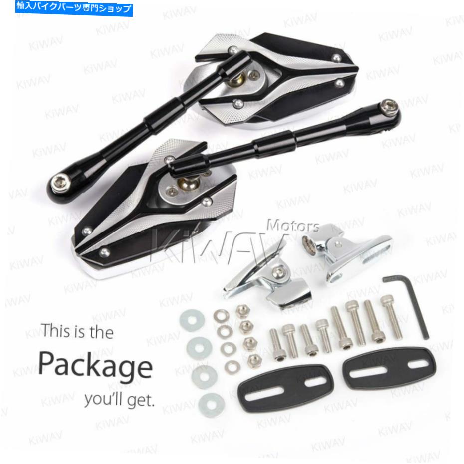 Mirror フェアリングミラーブラックとシルバーのViper Chromeアダプタユニバーサルスポーツバイク Fairing mirrors black and silver VIPER chrome adapter universal sporstbike【並行輸入品】