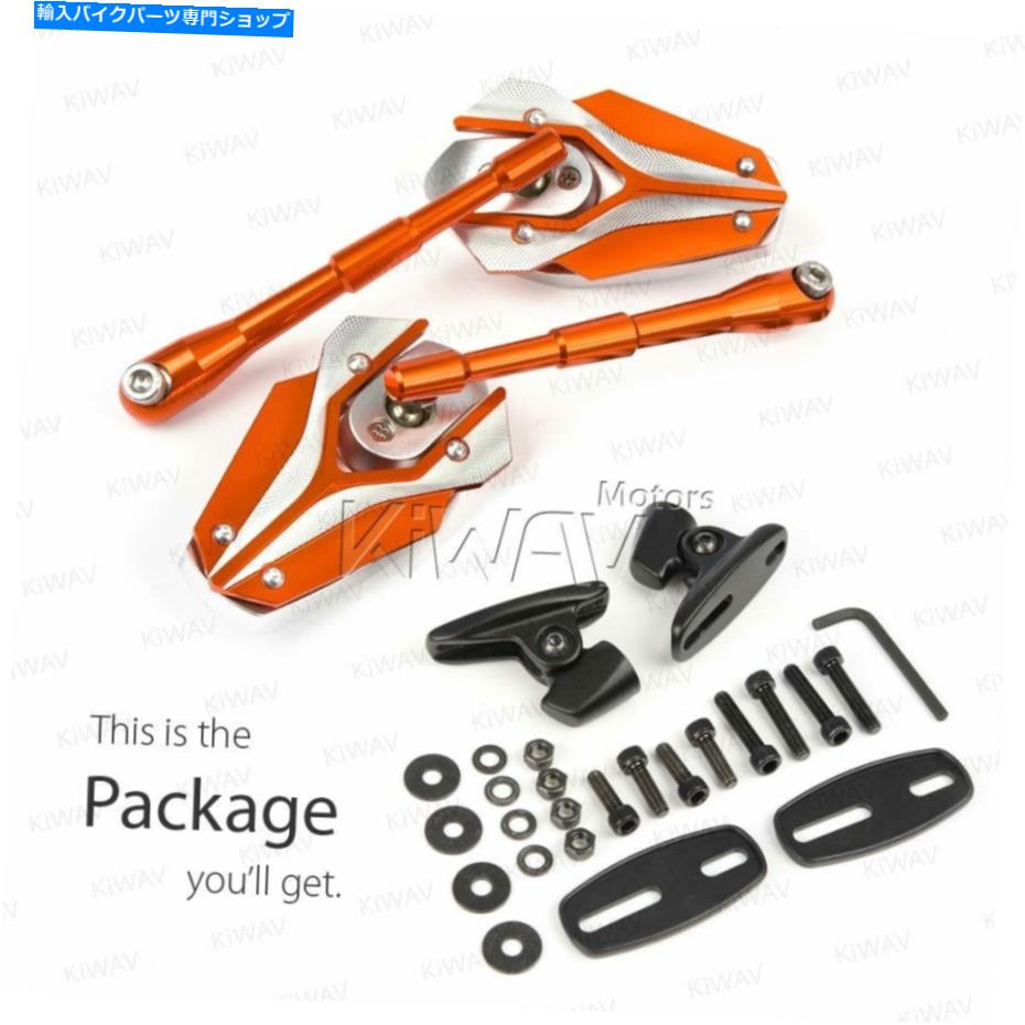 Mirror フェアリングミラーオレンジとシルバーのバイパーマットブラックベースユニバーサルスポーツバイク Fairing mirrors orange and silver VIPER mat black base universal sporstbike【並行輸入品】｜Us Custom Parts Shop USDM