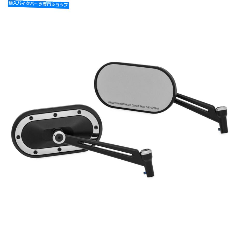 Mirror クライャキン1766重工業黒人クロムアクセントミラーセット Kuryakyn 1766 Heavy Industry Black w Chrome Accents Mirror Set【並行輸入品】