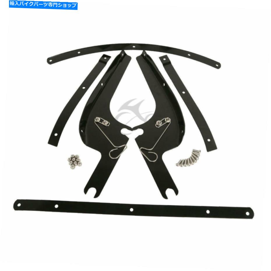 Windshield ハーレーツーリングロードキング2017-2019のためのフロントガラススクリーンブラケットマウントキットフィット Windshield Screen Bracket Mount Kit Fit For Harley Touring Road King 2017-2019【並行輸入品】