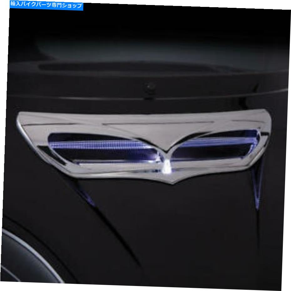 Windshield CIRO LEDライトフェアリングベントトリムクロームハーレーダビッドソンバットウィングフェアリング14-21 Ciro LED Lighted Fairing Vent Trim Chrome Harley Davidson Batwing Fairing 14-21【並行輸入品】|Us Custom Parts Shop USDM