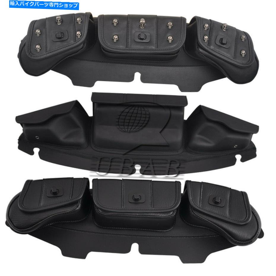 Windshield ハーレーフルハストFlhtc flhxのためのバイクのフロントガラス袋のサドル3パックポケットフェアリング Motorbike Windshield Bag Saddle 3Pouch Pocket Fairing for Harley FLHT FLHTC FLHX【並行輸入品】