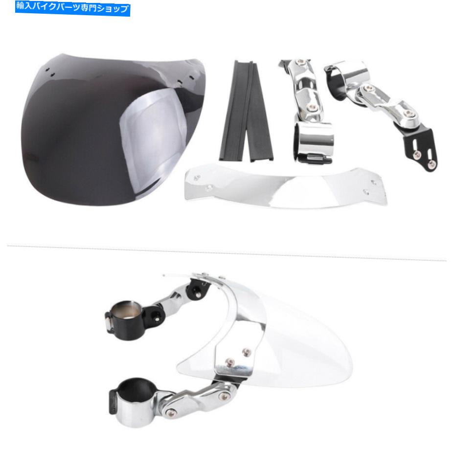 Windshield ハーレーソフトブレイクアウトストリートロッドオートバイのフロントフロントガラスフライスクリーンフィット Front Windshield Flyscreen fit for Harley Softail Breakout Street Rod Motorcycle【並行輸入品】