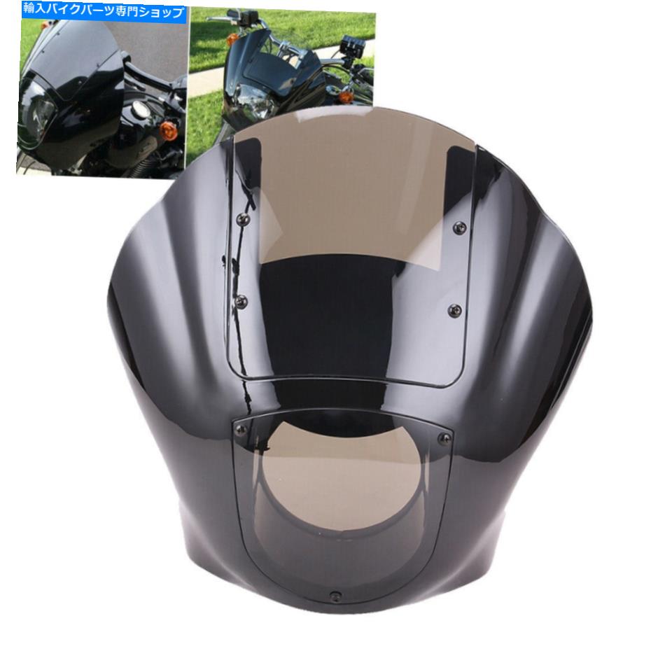 Windshield ハーリースポーツスターDyna FXR 95-2005のための煙四半期ヘッドライトフェアリングフロントガラス Smoke Quarter Headlight Fairing Windshield For Harley Sportster Dyna FXR 95-2005【並行輸入品】