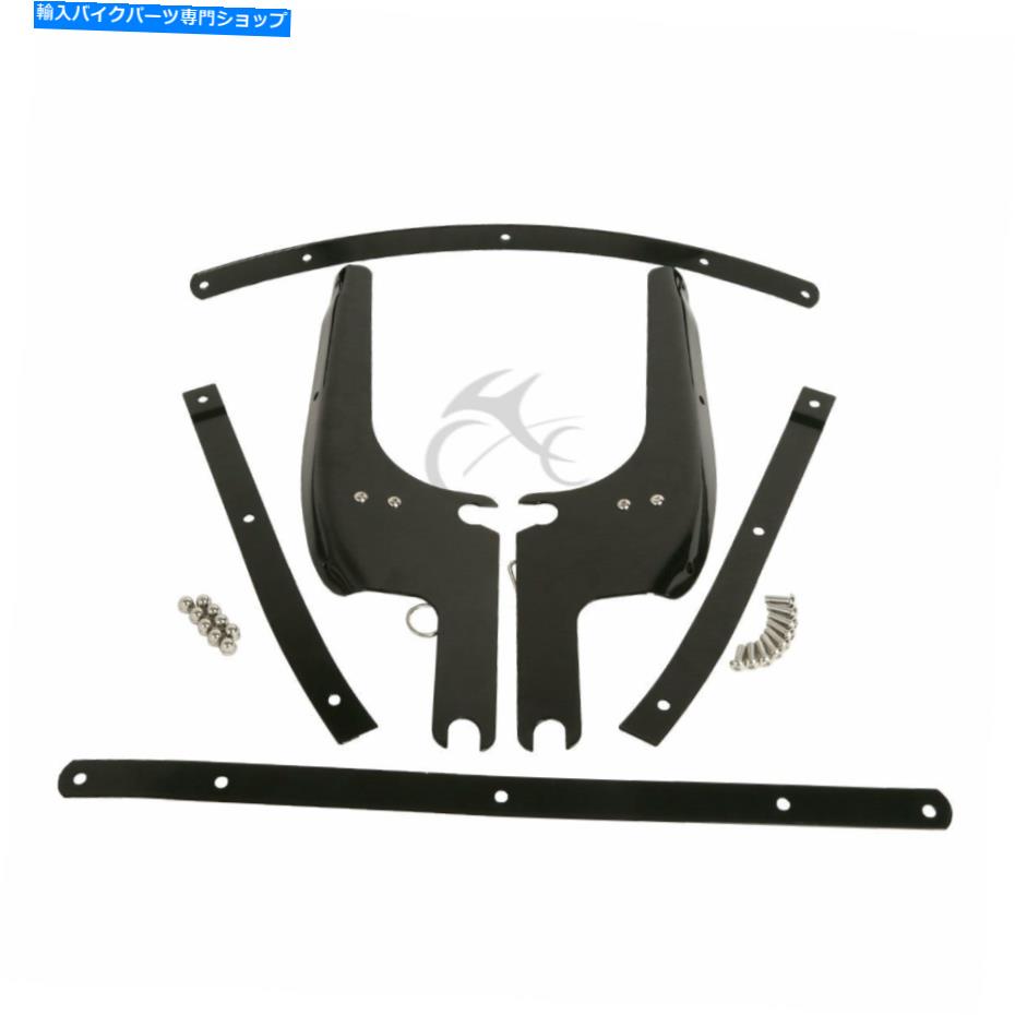 Windshield ブラックフロントガラスのフロントハンドスクリーンブラケットマウントセットフィットハーレーフルフリCLHRCI 04-20 Black Windshield Windscreen Bracket Mount Set Fit For Harley FLHRS FLHRCI 04-20【並行輸入品】