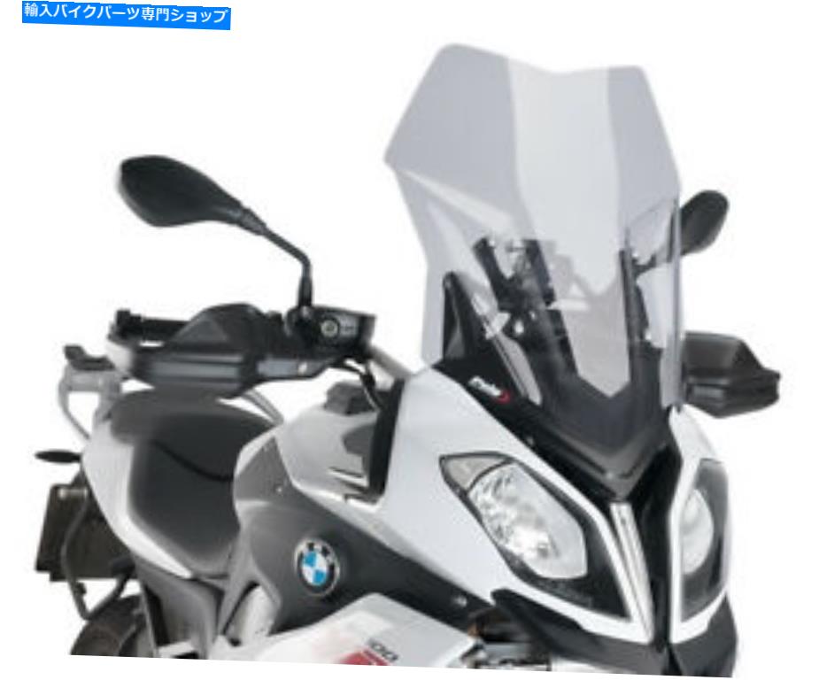 Windshield 2015-17 BMW S1000XR - 煙のためのウィンドスクリーンをツイグする Puig Touring Windscreen for 2015-17 BMW S1000XR - Smoke【並行輸入品】