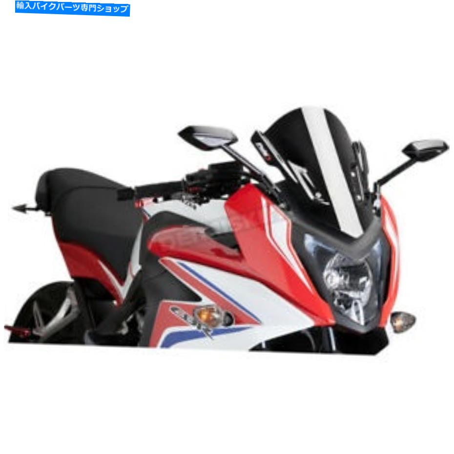 Windshield プイグアイテックパーツブラックレースフロントスケーン - 7003N Puig Hi-Tech Parts Black Racing Windscreen - 7003N【並行輸入品】