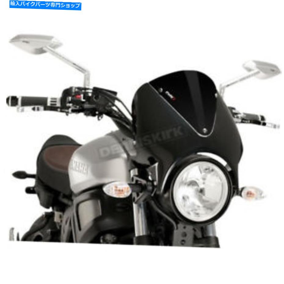 Windshield Puig Hi-Tech部品ブラックレトロなフロントガラスブラックフェアリング - 9560N Puig Hi-Tech Parts Black Retro Windshield with Black Fairing - 9560N【並行輸入品】 38,620円