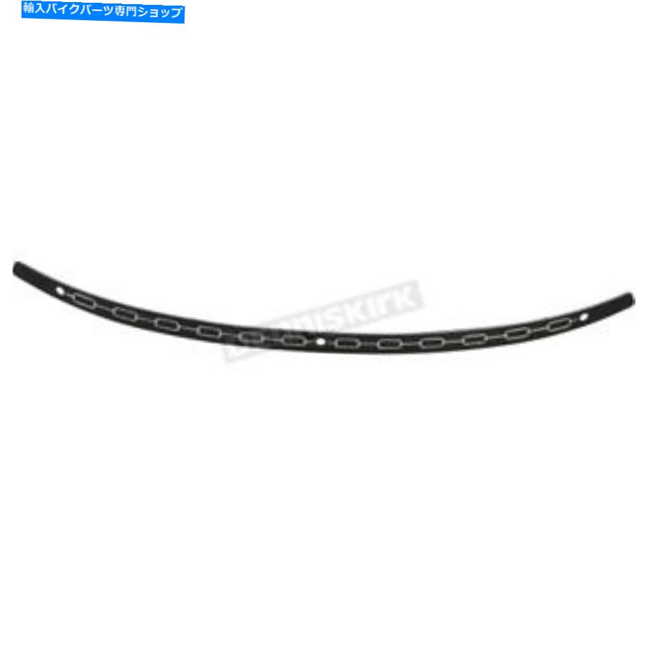Windshield メンフィスシェードブラックコントラストチェーンフロントガラストリム - MEB0944 Memphis Shades Black Contrast Chain Windshield Trim - MEB0944【並行輸入品】