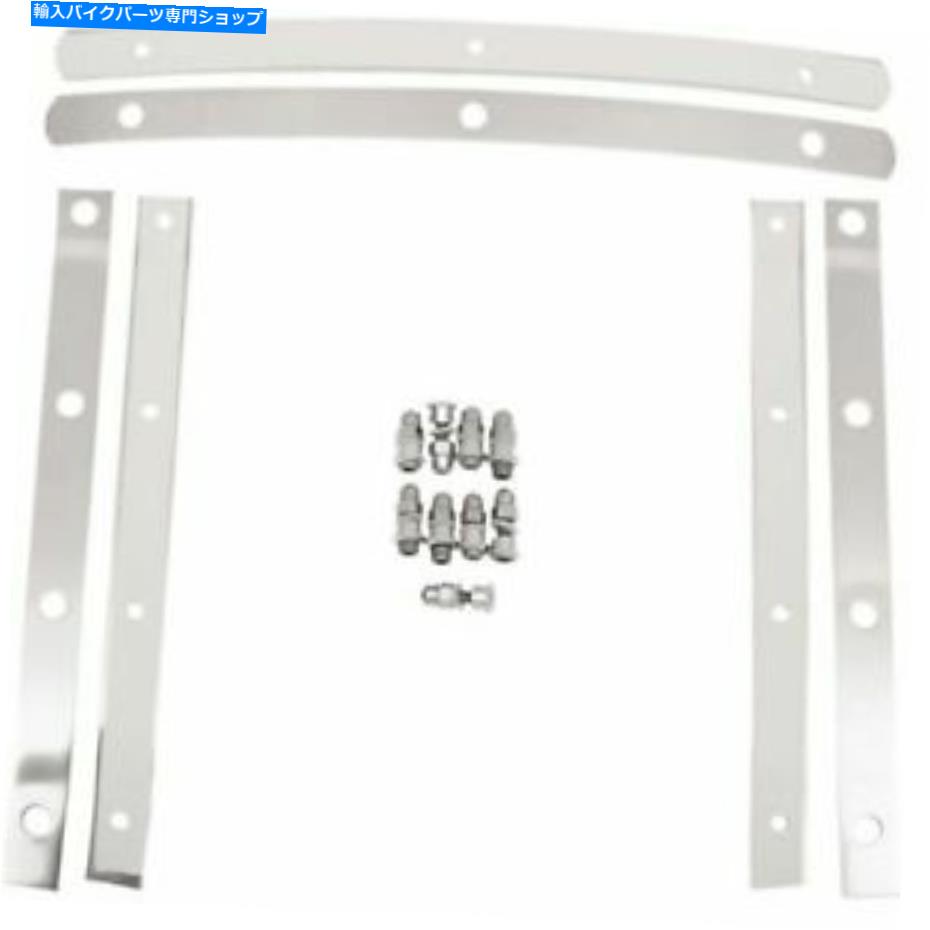 Windshield ステンレス鋼メンフィスの色合いメンフィススリムなフロントガラスストラップ Stainless Steel Memphis Shades Memphis Slim Windshield Straps【並行輸入品】