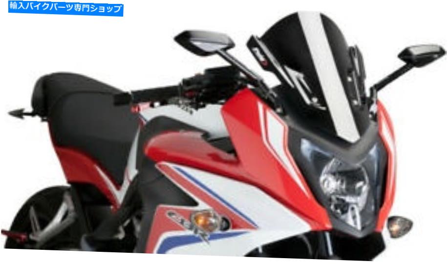 Windshield PUIG 7003Nレーシングウィンドスクリーンブラック PUIG 7003N Racing Windscreen Black【並行輸入品】