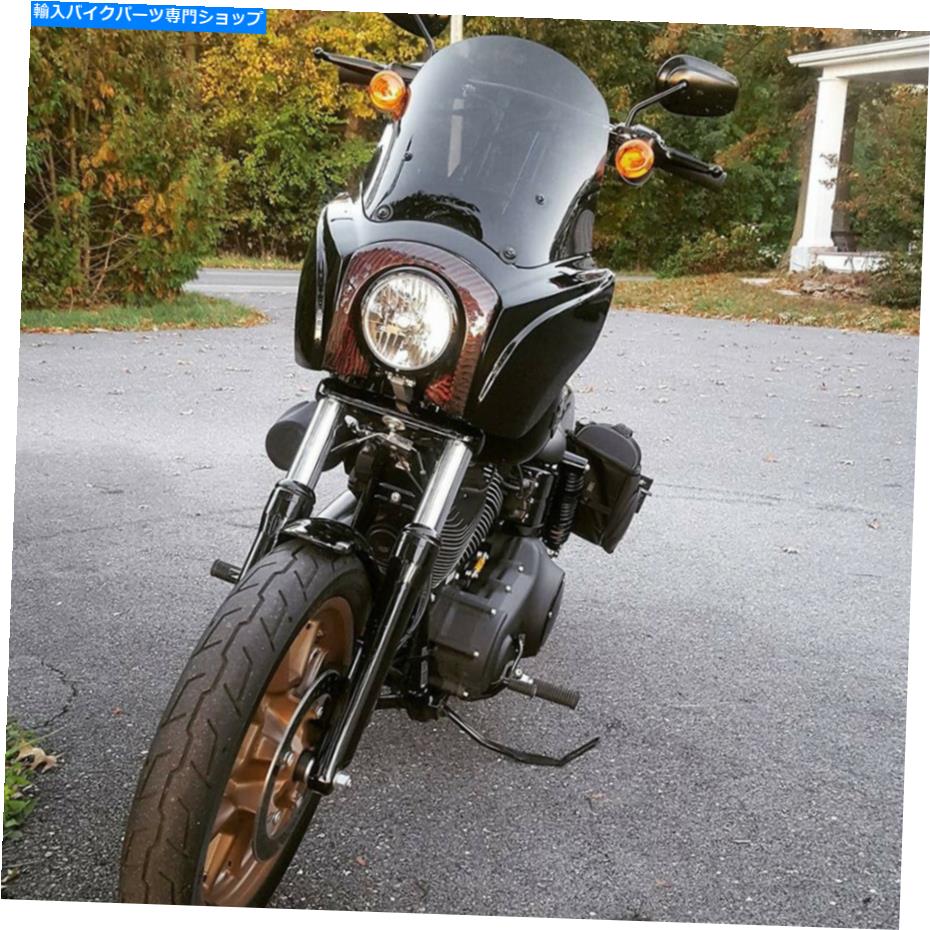 Windshield ハーレークラブスタイルダイナスーパーグライドFXR TスポーツFXDXTのための黒煙フェアリングキット Black Smoke Fairing Kit For Harley Club Style Dyna Super Glide FXR T-Sport FXDXT【並行輸入品】