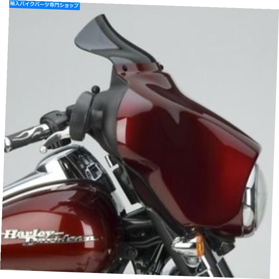 Windshield ハーレーフレット/ flhxモデルのための国民周期波の低ささいなウィンドスクリーン - ダーク色合い National Cycle Wave Low Windscreen for Harley FLHT/FLHX Models - Dark Tint【並行輸入品】