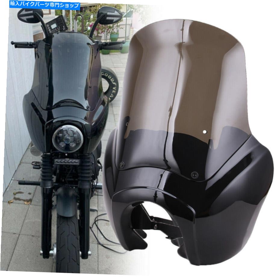 Windshield ハーレークラブスタイルダイナスーパーグライドFXR Tスポーツのための煙ブラッククォーターフェアリング Smoke Black Quarter Fairing For Harley Club Style Dyna Super Glide FXR T-Sport【並行輸入品】