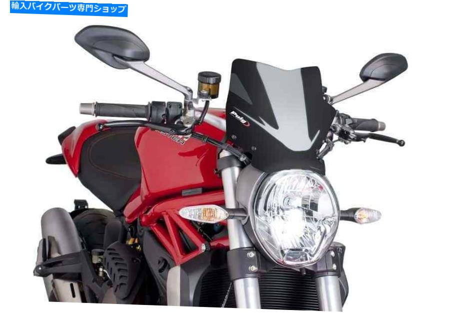Windshield PuigブラックスポーツスクリーンDUCATI MONSTER 797/821/1200（R、S）2014-20 7013N Puig Black Sport Screen Ducati Monster 797 / 821 / 1200 ( R, S ) 2014-20 7013N【並行輸入品】
