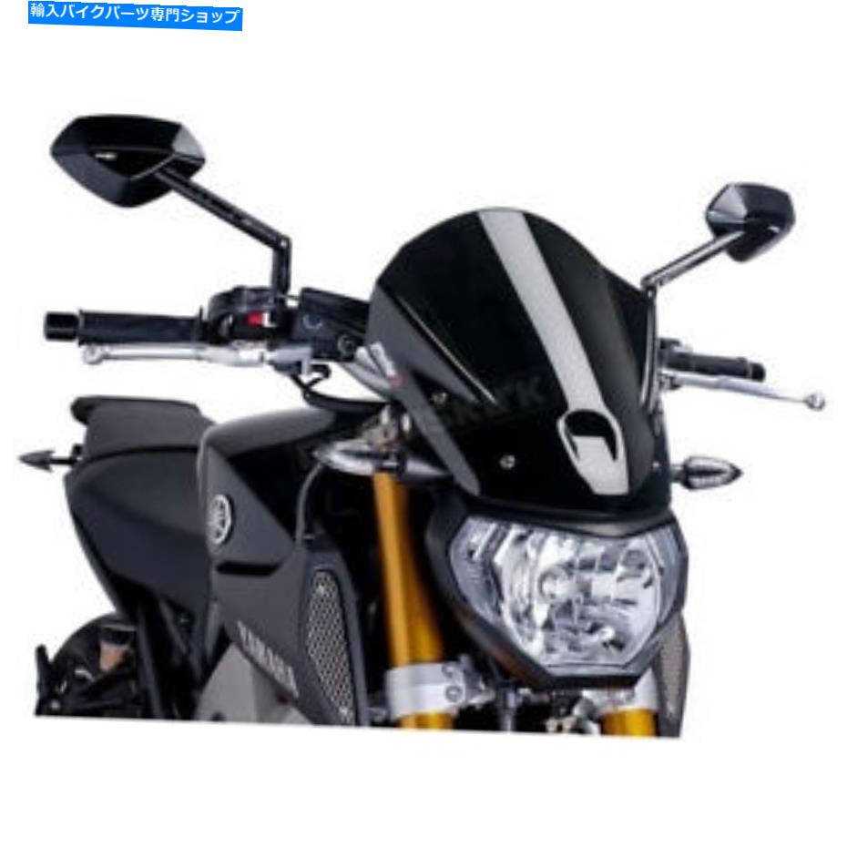 Windshield プイグハイテク部品ブラック裸新世代ツーリングフロントスケーン - 6861N Puig Hi-Tech Parts Black Naked New Generation Touring Windscreen - 6861N【並行輸入品】