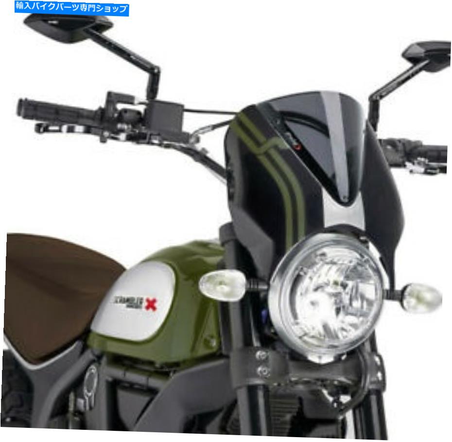 Windshield Puig 7652F裸の自転車のフロントスクリーンダークスモークスポーツ PUIG 7652F Naked Bike Windscreens Dark Smoke Sport【並行輸入品】
