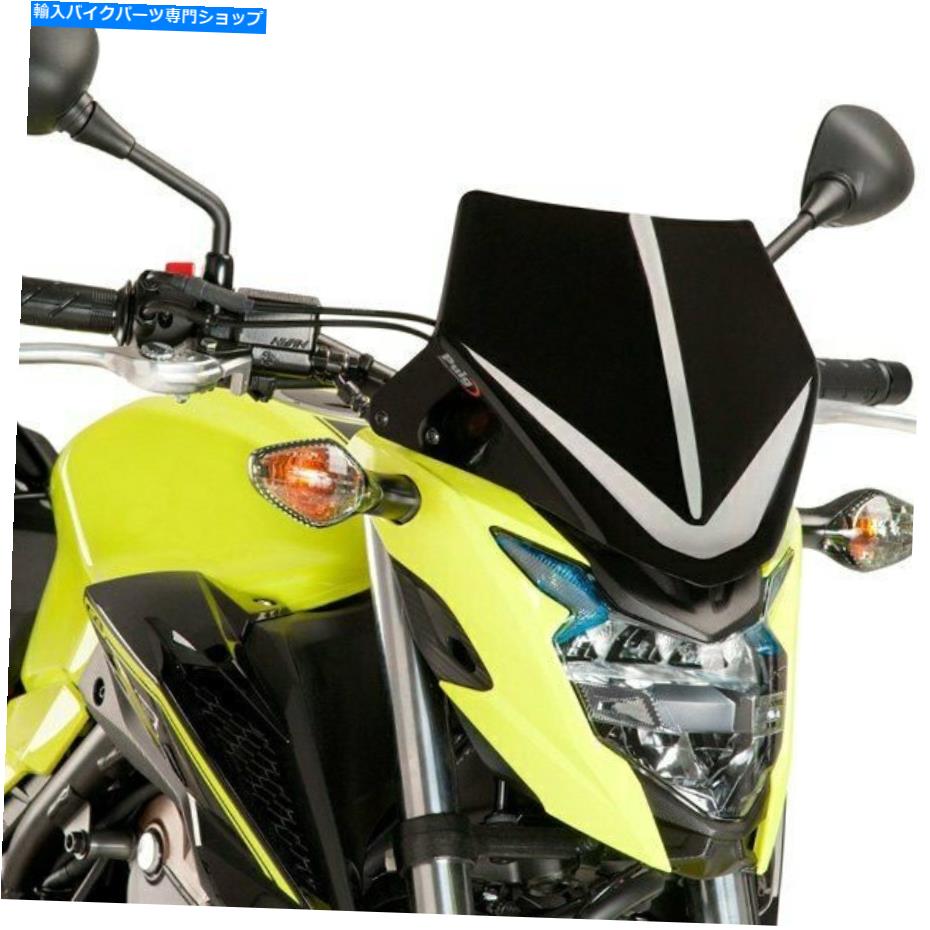 Windshield ホンダCB500F 2016 PUIG 8923N世代スポーツスポーツ裸ブラックフロントガラス For Honda CB500F 2016 Puig 8923N Generation Sport Naked Black Windshield【並行輸入品】