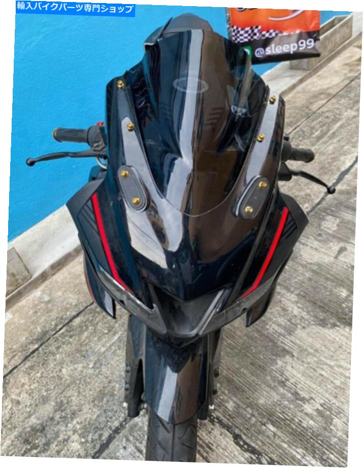 Windshield オートバイアクセサリーフロントガラスブラックカラー（v1）ヤマハR15歳2017-2020 Motorcycle Accessories Windshield Black Color(V1) for Yamaha R15 Year 2017-2020【並行輸入品】