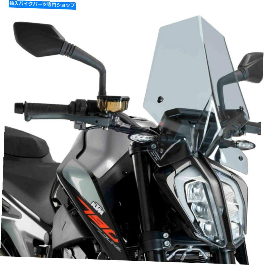 Windshield KTM 790 2018 Puig Skook Windshird For KTM 790 2018 Puig Smoke Windshield【並行輸入品】