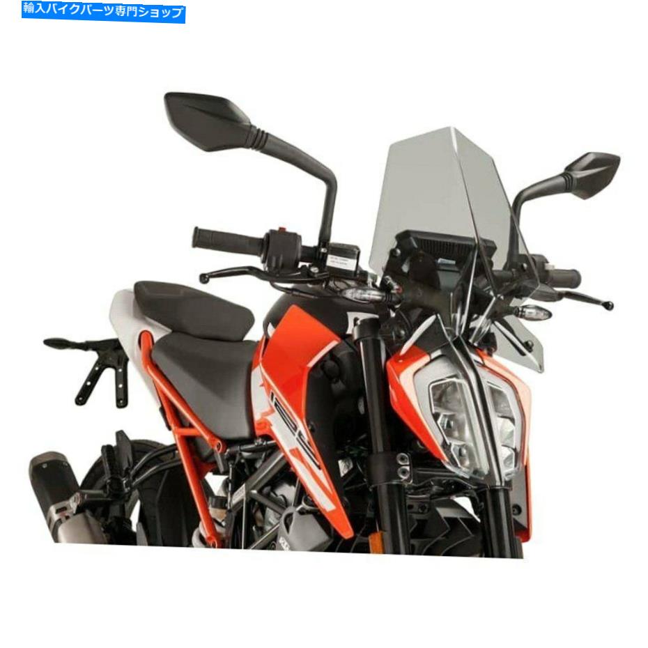 Windshield KTM 390 2017 PUIG 9514H発電スポーツ裸のライトスモークフロントガラス For KTM 390 2017 Puig 9514H Generation Sport Naked Light Smoke Windshield【並行輸入品】 44,764円