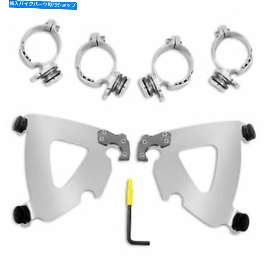 Windshield 2010-15ホンダVT1300CR Stateline用のメンフィスMEK1943脂肪/スリムTLマウントキット Memphis MEK1943 Fats/Slim TL Mounting Kits for 2010-15 Honda VT1300CR Stateline【並行輸入品】 44,561円