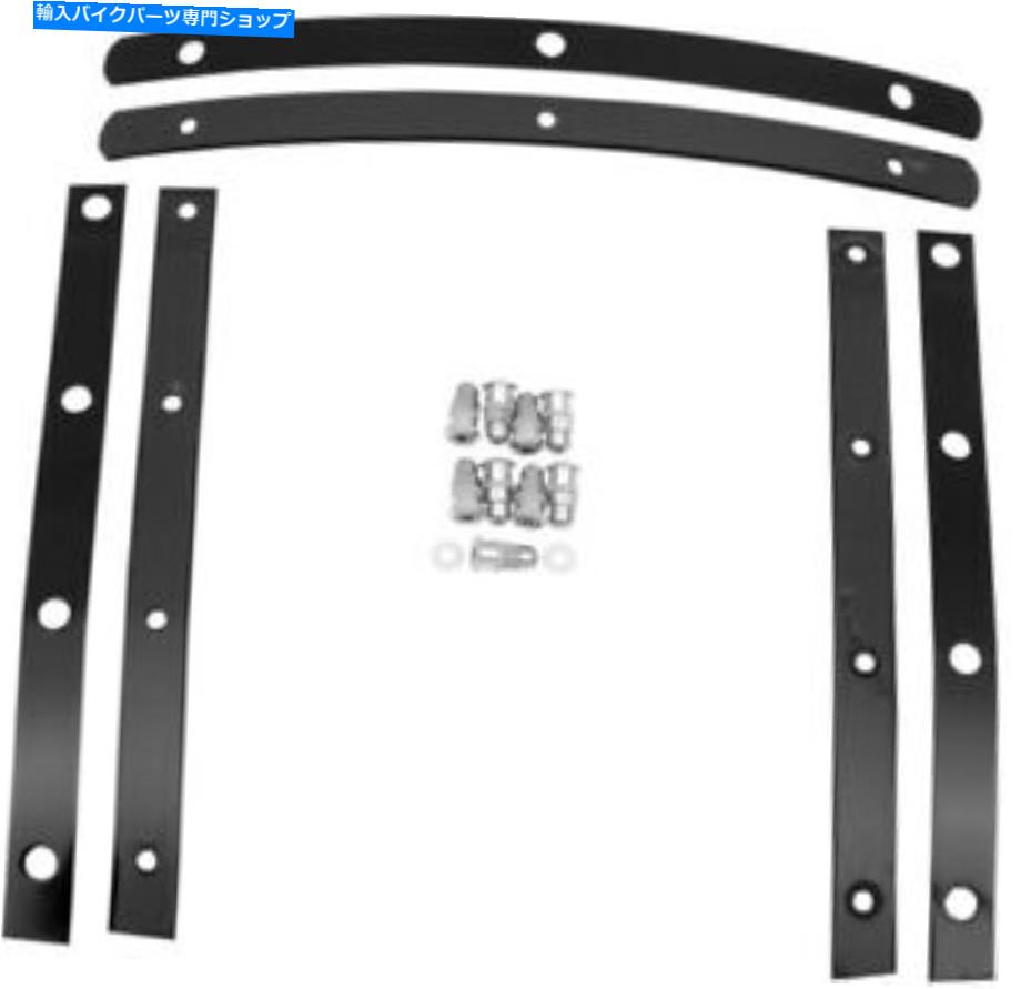 Windshield メンフィスシェード9ボルト - 黒メンフィススリムウインドシールドストラップMEM0916 Memphis Shades 9 Bolts - Black Memphis Slim Windshield Straps MEM0916【並行輸入品】