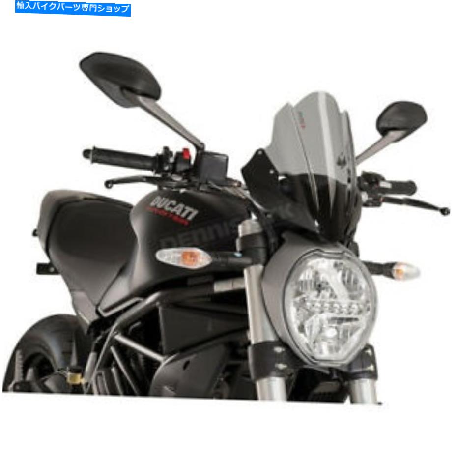 Windshield ピグハイテクパーツダークスモーク裸の新世代ツーリングウインドシールド - 8900F Puig Hi-Tech Parts Dark Smoke Naked New Generation Touring Windshield - 8900F【並行輸入品】
