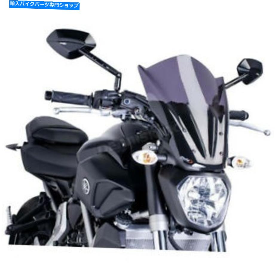 Windshield ピグハイテクパーツダークスモーク裸の新世代ツーリングフロントスケーン - 7016F Puig Hi-Tech Parts Dark Smoke Naked New Generation Touring Windscreen - 7016F【並行輸入品】