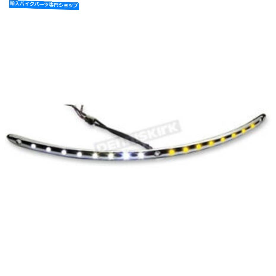Windshield サイクルビジョンクロームフロントガラストリムw /白ランニングライト - CV-4862 Cycle Visions Chrome Windshield Trim w/White Running Lights - CV-4862【並行輸入品】