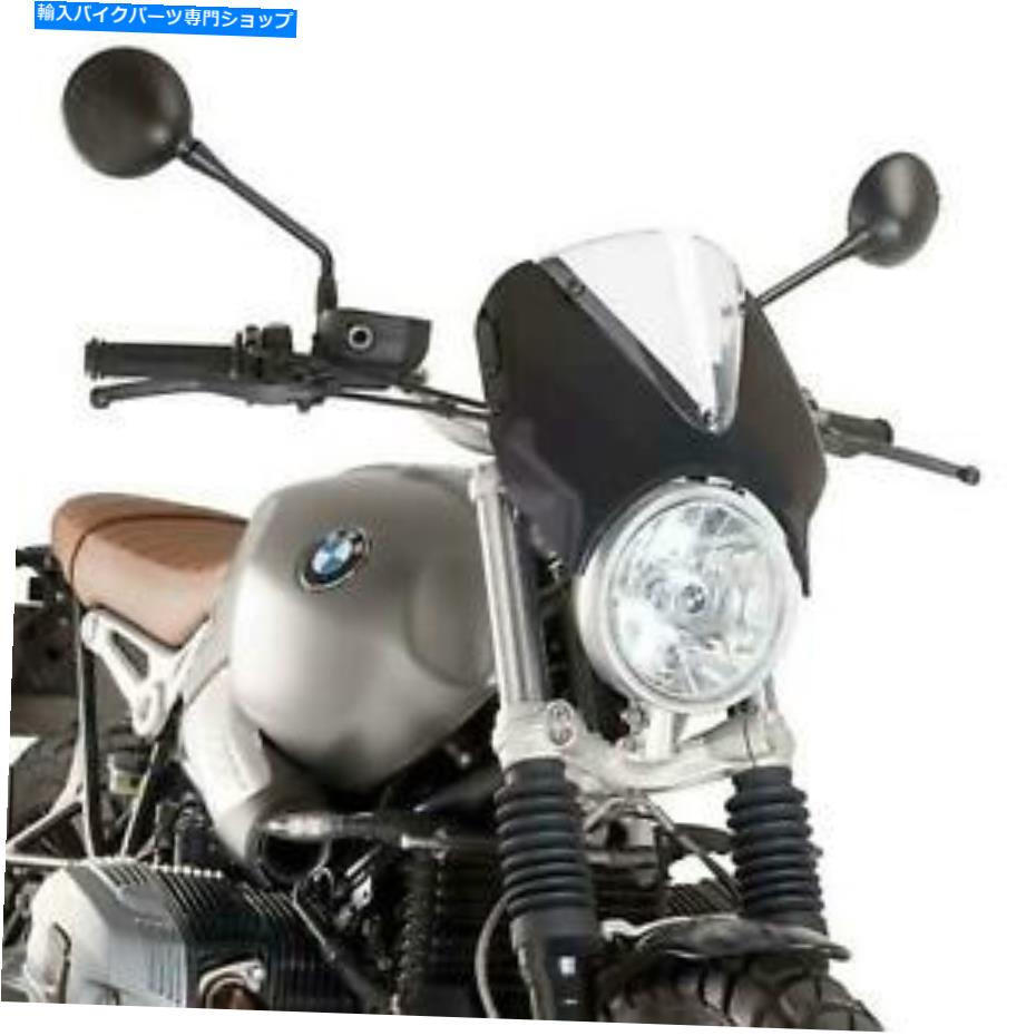 Windshield Puig Retrovisionノーズフェアリングブラックスモークスクリーンbmw r 9月Tスクランブラー17 - 21 Puig Retrovision Nose Fairing Black Smoke Screen BMW R Nine T Scrambler 17 - 21【並行輸入品】