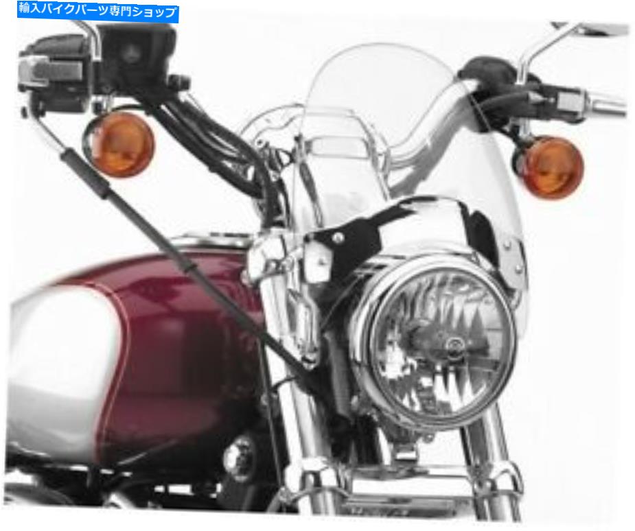 Windshield クロムマウント付きナショナルサイクルフライスクリーンウインドシールド＃N2530 National Cycle Flyscreen Windshield with Chrome Mount Clear #N2530【並行輸入品】