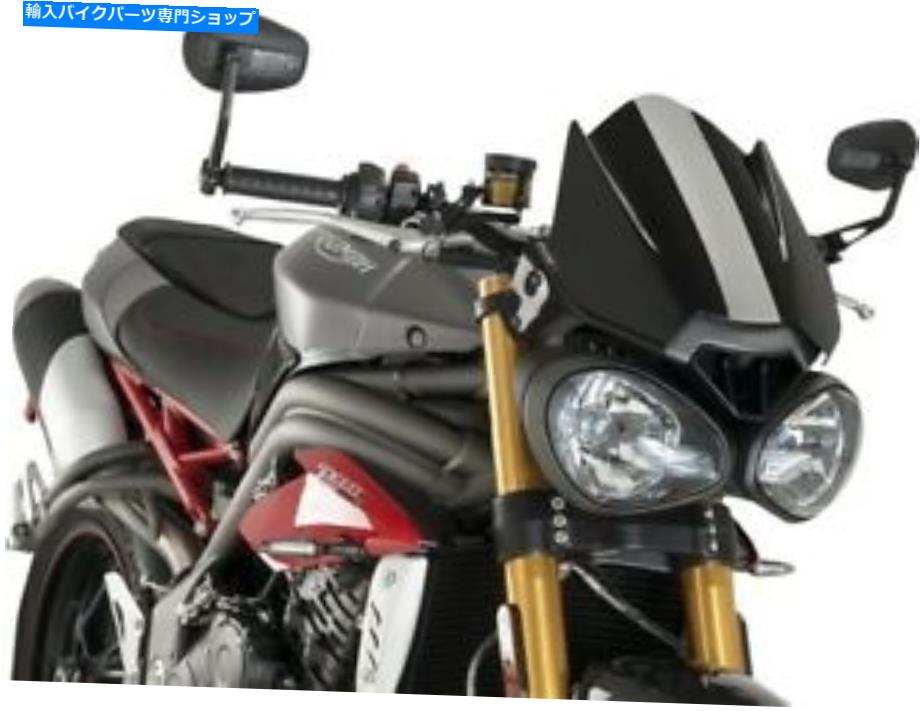 Windshield パイグ裸のスポーツウィンドスクリーンブラック＃8929N勝利のトリプル Puig Naked Sport Windscreen Black #8929N Triumph Speed Triple【並行輸入品】 43,751円