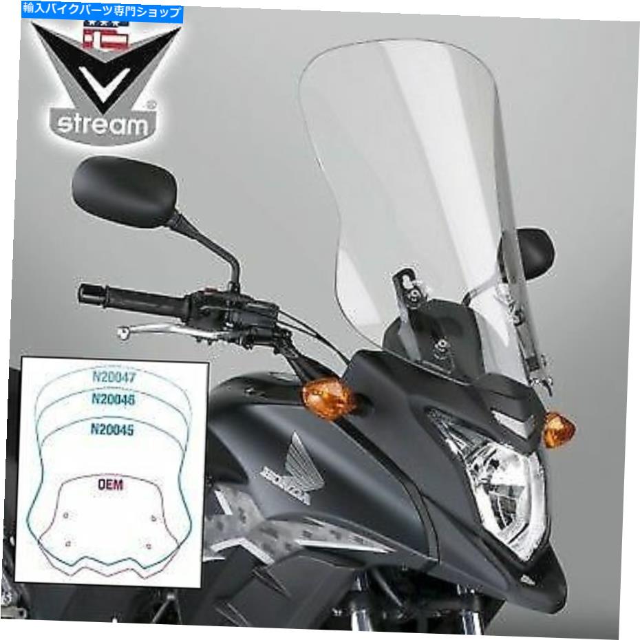 Windshield ナショナルサイクルVSTREAM TOURING CLEAR TALL WINDSHIELD 21「ホンダCB500X 2013-2015 National Cycle VStream Touring Clear Tall Windshield 21\