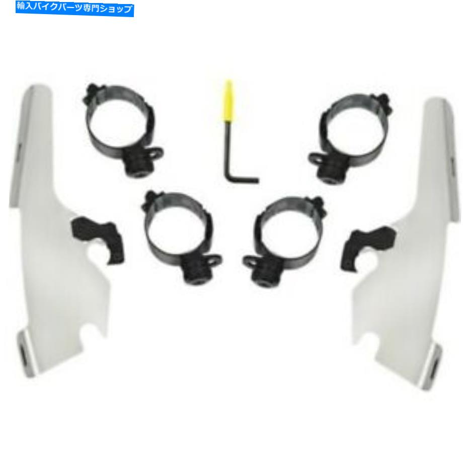 Windshield ハーレーフロススポーツグライド18-20用メンフィスシェード脂肪/スリムマウントハードウェアキット Memphis Shades Fats/Slim Mounting Hardware Kit for Harley FLSB Sport Glide 18-20【並行輸入品】