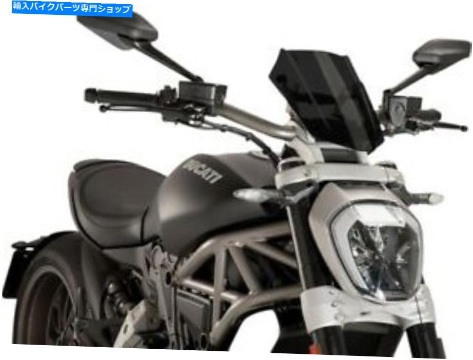 Windshield パイグ裸のスポーツのフロントガラスの暗い煙#8921F Ducati Xdiavel / Xdiavel S 2016-2018 Puig Naked Sport Windscreen Dark Smoke #8921F Ducati XDiavel/XDiavel S 2016-2018【並行輸入品】|Us Custom Parts Shop USDM