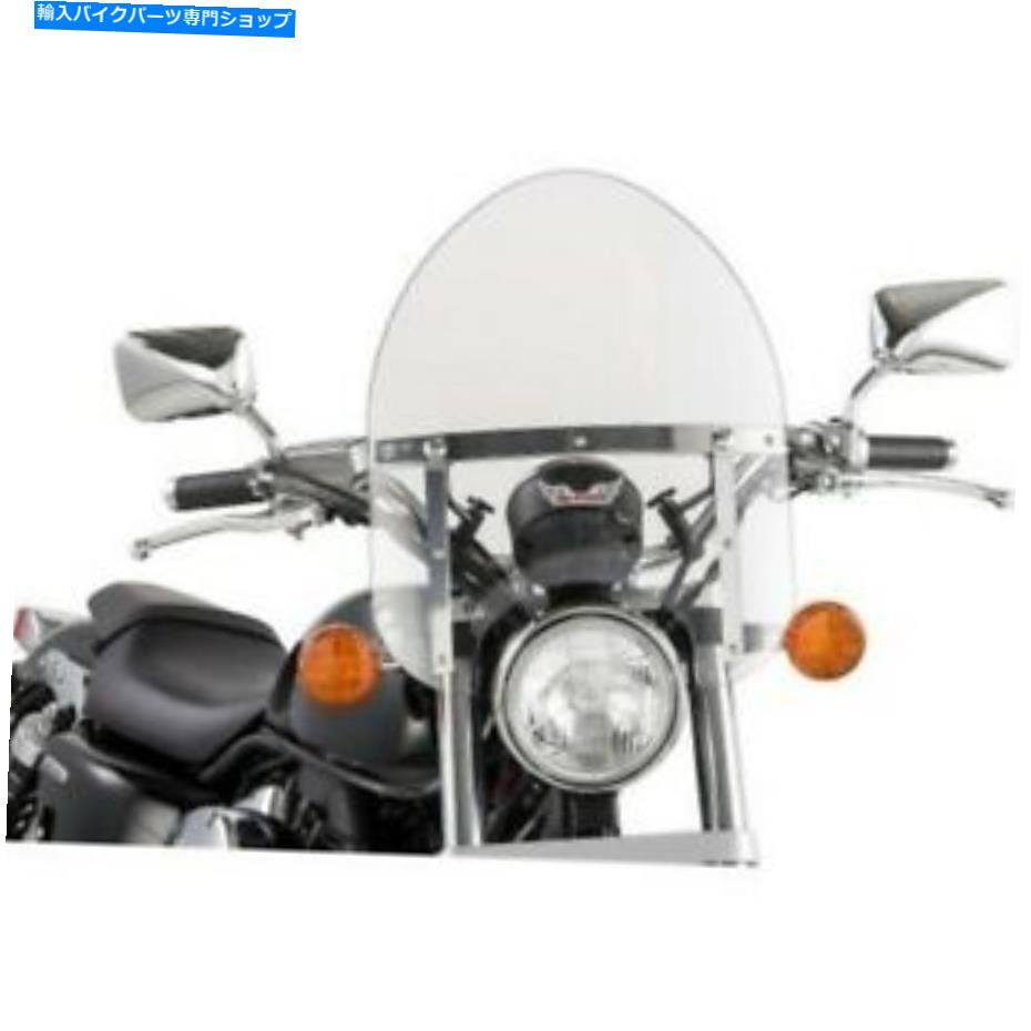 Windshield 15 "7/8" - 1 "ハンドルバーのための透明ミニ警察のオートバイのフロントシールド 15" Clear Mini Police Motorcycle Windshield for 7/8" - 1" Handlebars【並行輸入品】｜Us Custom Parts Shop USDM