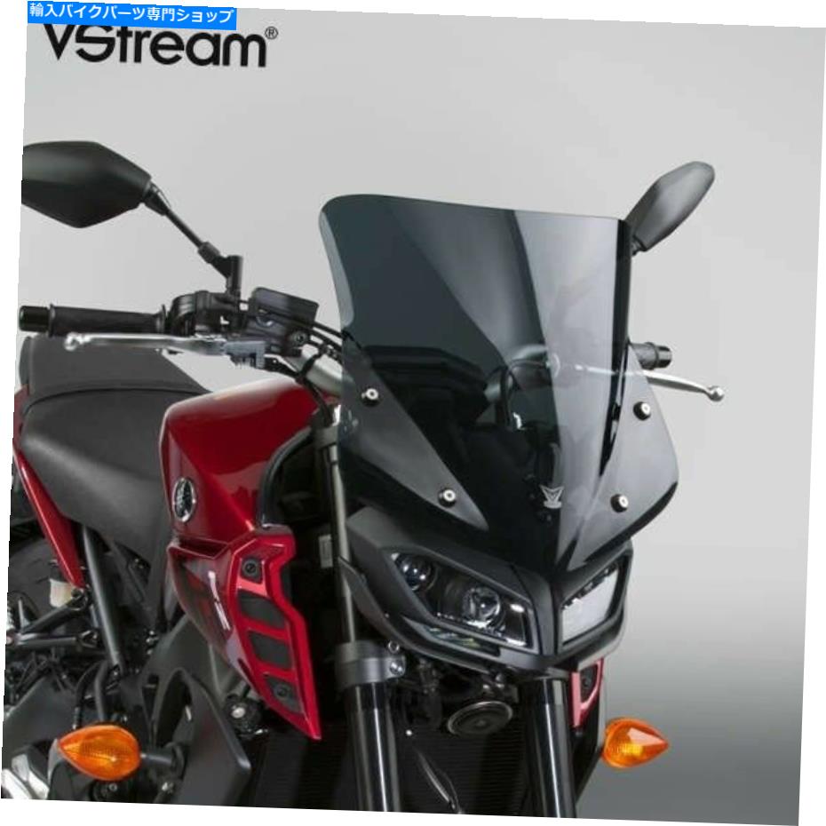 Windshield ナショナルサイクルVSTREAM SPORTダークグレー15.25「背の高いヤマハFZ-09 2017 2018 National Cycle VStream Sport Dark Gray 15.25\