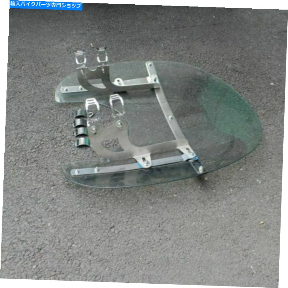 Windshield ハーレーオールドスクールのための注文のオートバイクリア30-41mmフォークシールドフロントスクリーン Custom Motorcycle Clear 30-41mm Fork Windshield Windscreen For Harley Old School【並行輸入品】|Us Custom Parts Shop USDM
