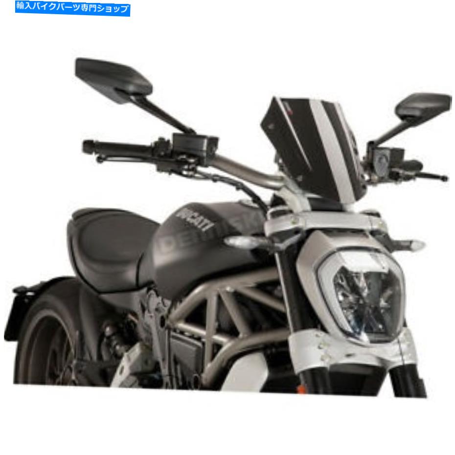Windshield ピグハイテクパーツブラック裸新世代スポーツフロントガラス - 8921N Puig Hi-Tech Parts Black Naked New Generation Sport Windshield - 8921N【並行輸入品】
