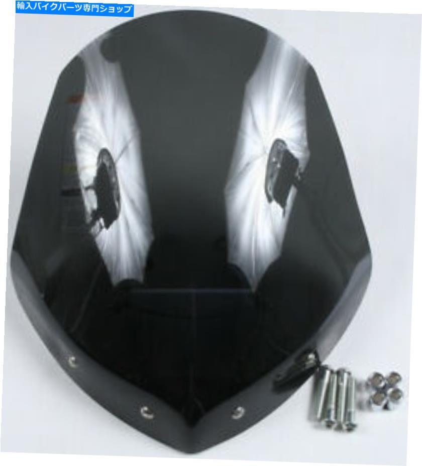 Windshield ナショナルサイクルグラディエーターウインドシールドブライトクロム - ハーレーN2711用ダークタイント National Cycle Gladiator Windshield Bright Chrome - Dark Tint for Harley N2711【並行輸入品】