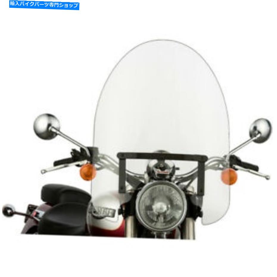 Windshield スリップストーマークラシックウインドシールド - 22インチ - ワイド（ブラック/クリア）SS-30-22CWQB Slipstreamer Classic Windshield - 22\
