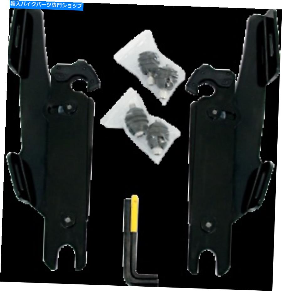 Windshield 脂肪/スリムMEK1952のためのメンフィスの色合い黒のトリガーロックマウントキット Memphis Shades Black Trigger-Lock Mount Kit for Fats/Slims MEK1952【並行輸入品】
