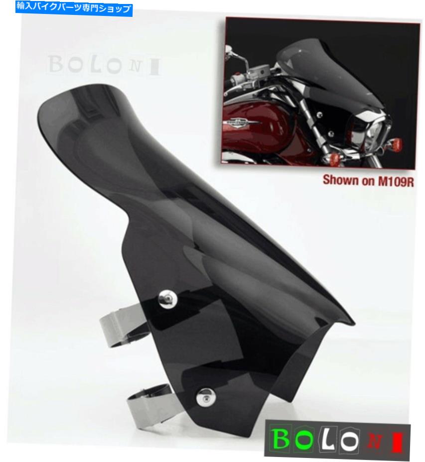 Windshield スズキBoulevard M109R M90 M50用フロントガラス用ウィンドスクリーンブラックスクリーンW /ブラケット Windshield Windscreen Black Screen W/ Bracket For Suzuki Boulevard M109R M90 M50【並行輸入品】